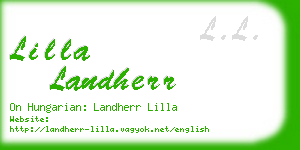 lilla landherr business card